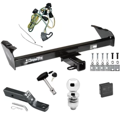 Trailer Tow Hitch For 97-03 Dodge Dakota All Models Deluxe Package Wiring 2" Ball and Lock