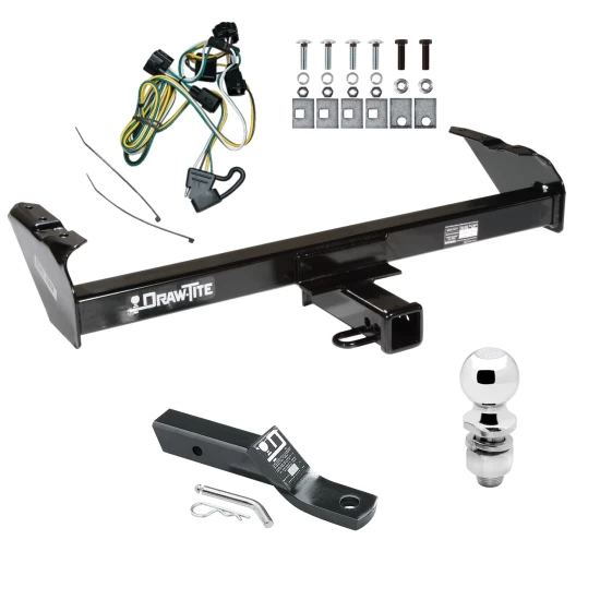 Custom Fit Trailer Hitch Wiring Harness (Plug & Play) 2" Drop Ball-Mount w/ Pin/Clip 2" Chrome Ball Installation Hardware Installation Instructions 75038 118329 23 63845 Draw-Tite Trailer Tow Hitch 97-03 Dodge Dakota Complete Package Wiring Trailer Tow Hitch For 97-03 Dodge Dakota Complete Package w/ Wiring and 2" Ball