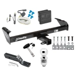 Trailer Tow Hitch For 73-96 Ford F-100 150 250 350 Bronco 68-85 Dodge D/W Series Ram Pickup Deluxe PKG Wiring 2" Ball and Lock