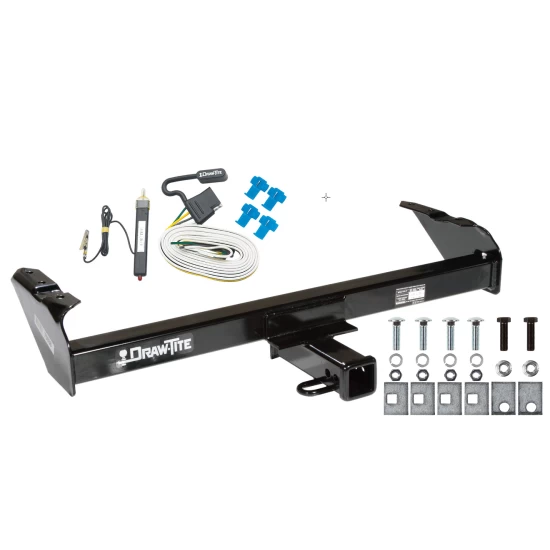 Trailer Tow Hitch For 73-96 Ford F-100 150 250 350 Bronco 68-85 Dodge D/W Series Ram Pickup w/ Wiring Harness Kit