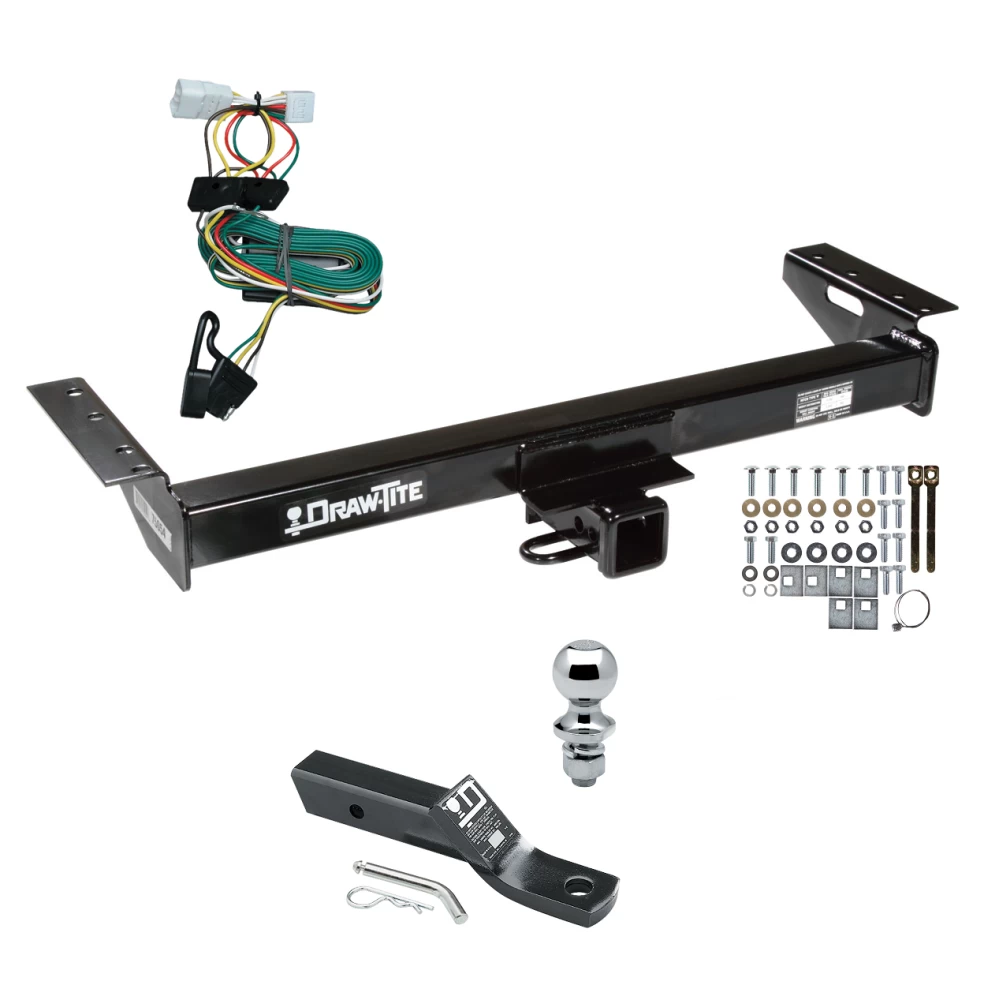 Trailer Tow Hitch For 97-01 Jeep Cherokee All Models Complete Package w/ Wiring and 1-7/8" Ball
