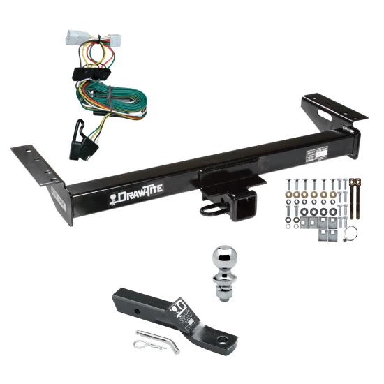 Trailer Tow Hitch For 97-01 Jeep Cherokee All Models Complete Package w/ Wiring and 1-7/8" Ball