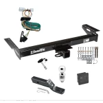 Trailer Tow Hitch For 97-01 Jeep Cherokee All Models Deluxe Package Wiring 2" Ball and Lock