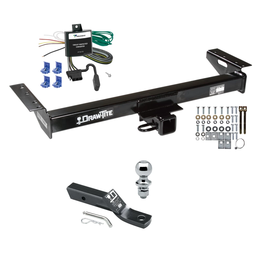 Trailer Tow Hitch For 84-90 Jeep Wagoneer 84-96 Cherokee All Models Complete Package w/ Wiring and 1-7/8" Ball