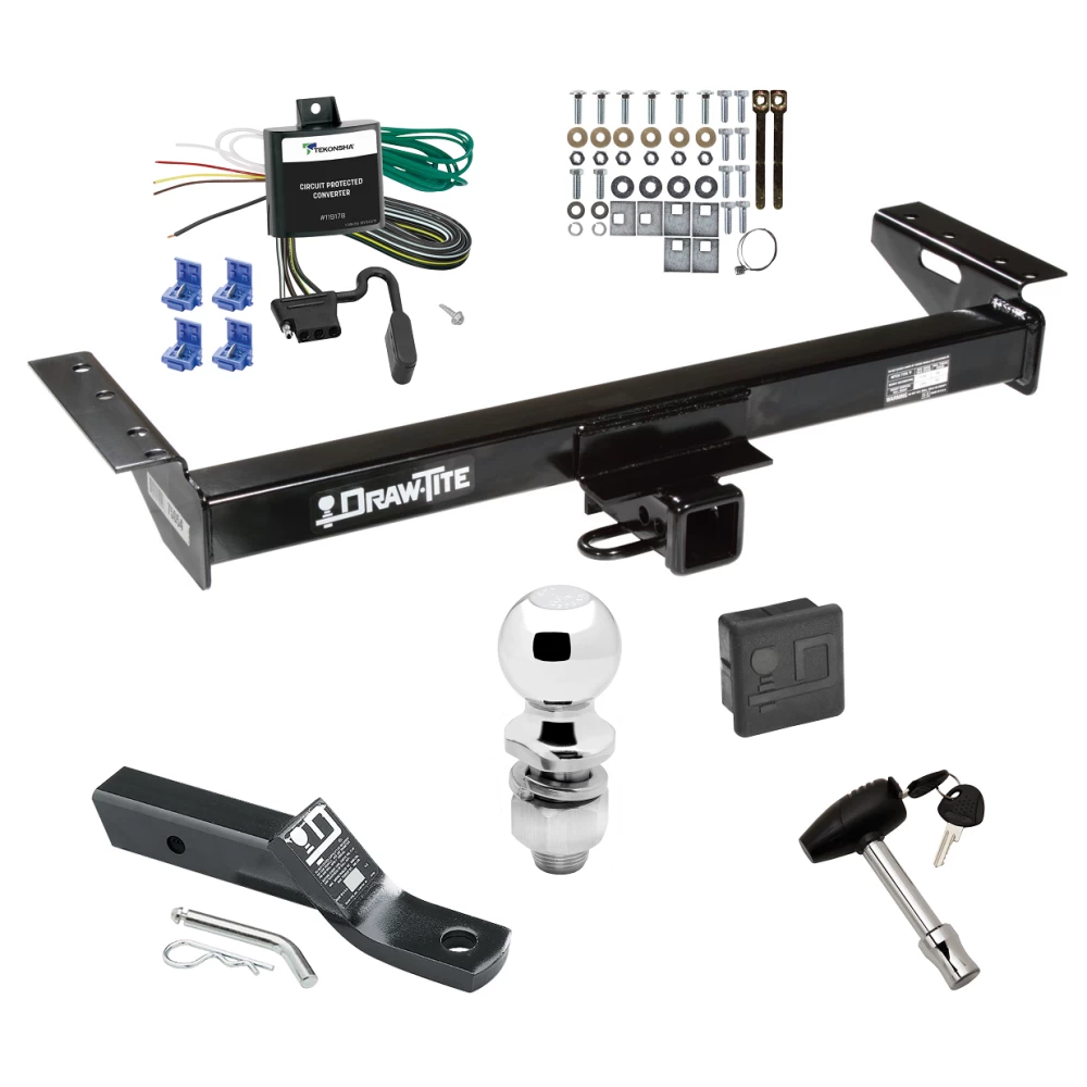 Trailer Tow Hitch For 84-90 Jeep Wagoneer 84-96 Cherokee All Models Deluxe Package Wiring 2" Ball and Lock