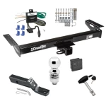 Trailer Tow Hitch For 84-90 Jeep Wagoneer 84-96 Cherokee All Models Deluxe Package Wiring 2" Ball and Lock