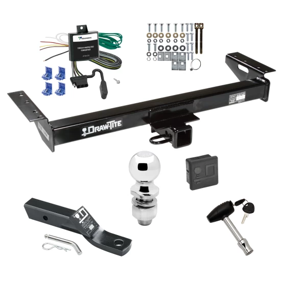 Trailer Tow Hitch For 84-90 Jeep Wagoneer 84-96 Cherokee All Models Deluxe Package Wiring 2" Ball and Lock