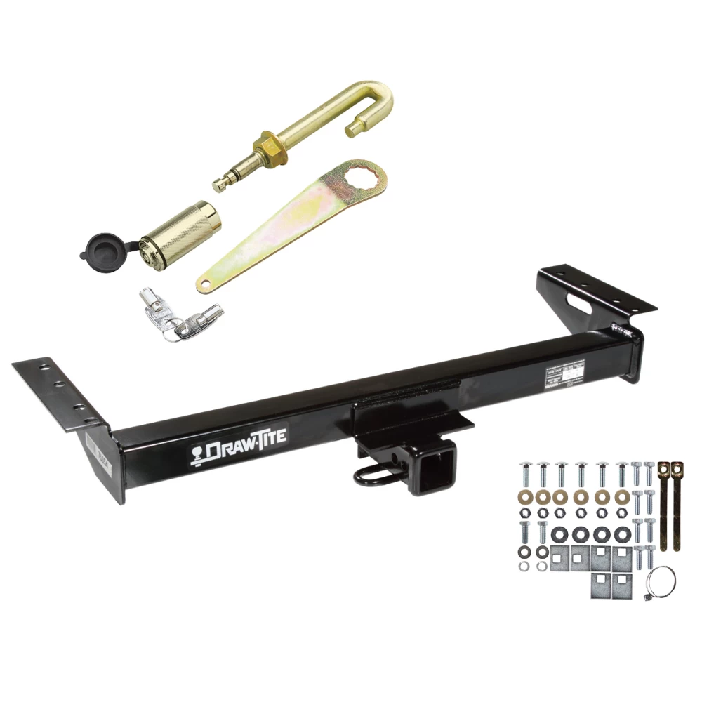 Trailer Tow Hitch For 84-90 Jeep Wagoneer 84-01 Cherokee Class 3 2" Towing Receiver w/ J-Pin Anti-Rattle Lock