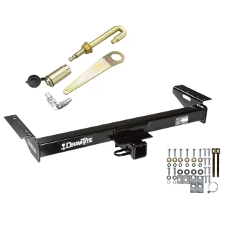 Trailer Tow Hitch For 84-90 Jeep Wagoneer 84-01 Cherokee Class 3 2" Towing Receiver w/ J-Pin Anti-Rattle Lock