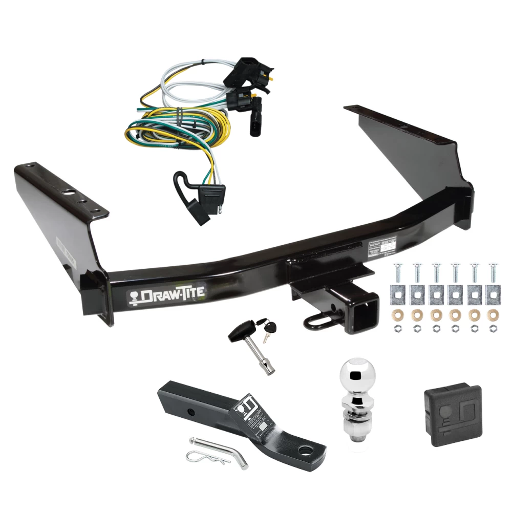 Trailer Tow Hitch For 97-03 Ford F150 2004 Heritage 97-99 F250 Light Duty w/o Factory Wiring Deluxe Package Wiring 2" Ball and Lock