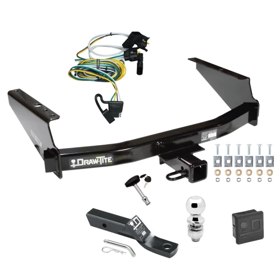 Trailer Tow Hitch For 97-03 Ford F150 2004 Heritage 97-99 F250 Light Duty w/o Factory Wiring Deluxe Package Wiring 2" Ball and Lock