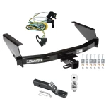 Trailer Tow Hitch For 97-03 Ford F150 2004 Heritage 97-99 F250 Light Duty w/o Factory Wiring Complete Package w/ Wiring and 2" Ball