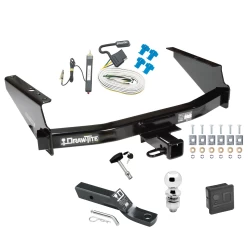 Trailer Tow Hitch For 97-03 Ford F150 2004 Heritage 97-99 F250 Light Duty w/ Existing 4-Flat Deluxe Package Wiring 2" Ball and Lock