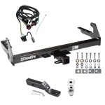 Trailer Tow Hitch For 04-04 Dodge Dakota All Models Complete Package w/ Wiring and 2" Ball
