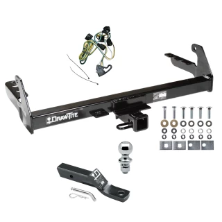 Trailer Tow Hitch For 95-03 Dodge Dakota All Models Complete Package w/ Wiring and 1-7/8" Ball