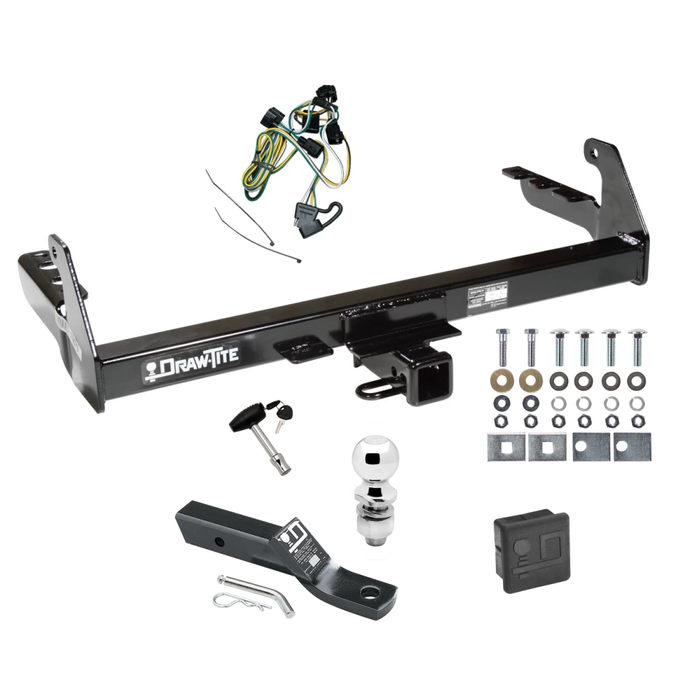 Trailer Tow Hitch For 95-03 Dodge Dakota Deluxe Package Wiring 2" Ball and Lock