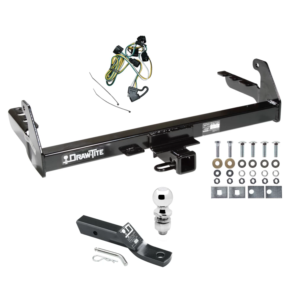 Trailer Tow Hitch For 95-03 Dodge Dakota All Models Complete Package w/ Wiring and 2" Ball