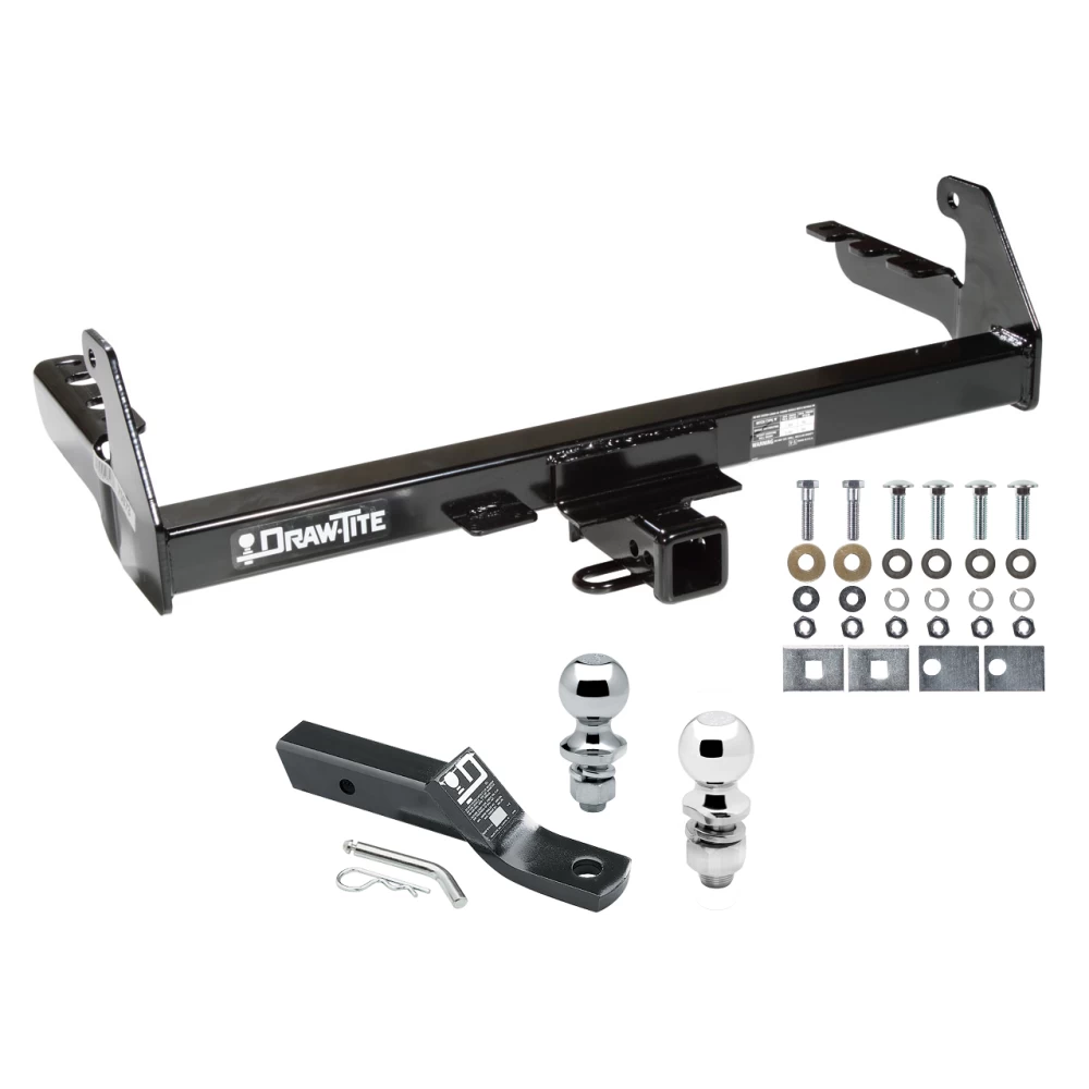 Custom Fit Trailer Hitch 2" Drop Ball-Mount w/ Pin/Clip 1-7/8" and 2" Chrome Ball Installation Hardware Installation Instructions 75073 23 63845 63816 Draw-Tite Trailer Tow Hitch 87-04 Dodge Dakota Receiver 1-7/8" and 2" Ball 87 Trailer Tow Hitch For 87-04 Dodge Dakota Receiver w/ 1-7/8" and 2" Ball