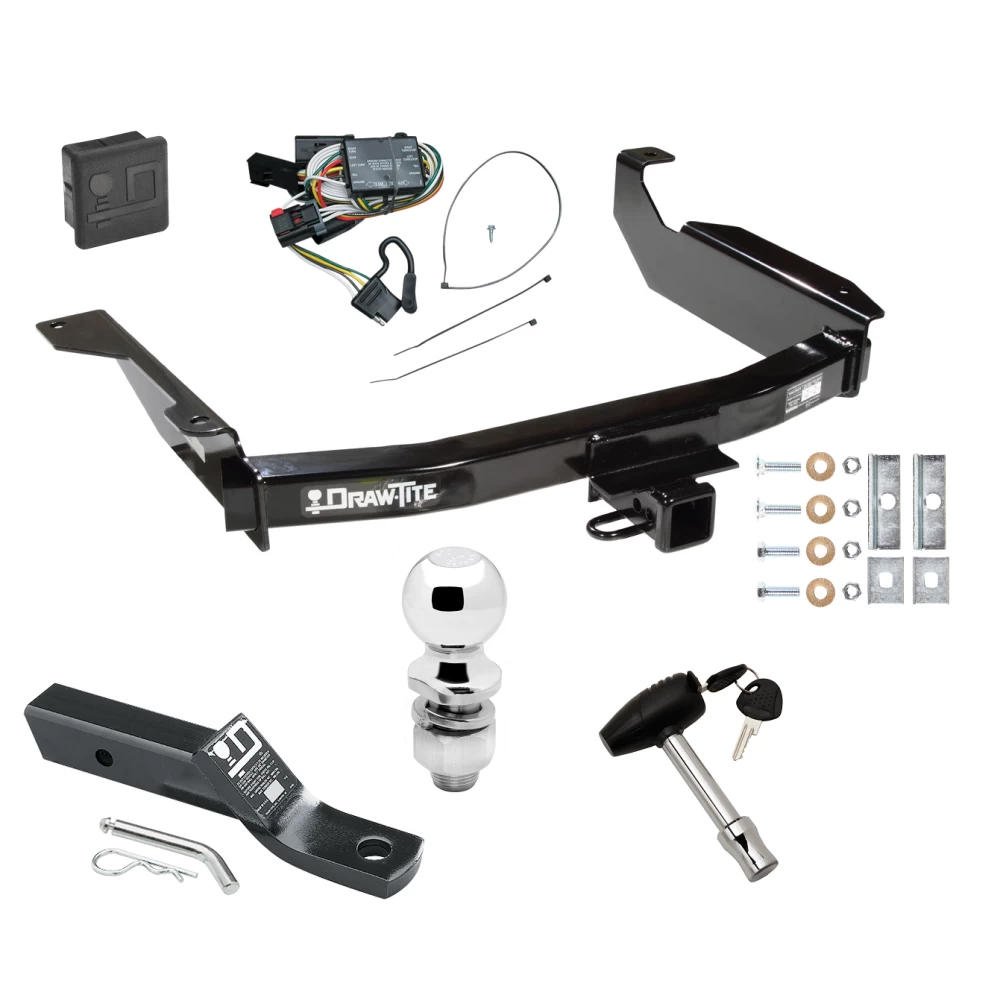 Trailer Tow Hitch For 98-03 Dodge Durango All Models Deluxe Package Wiring 2" Ball and Lock