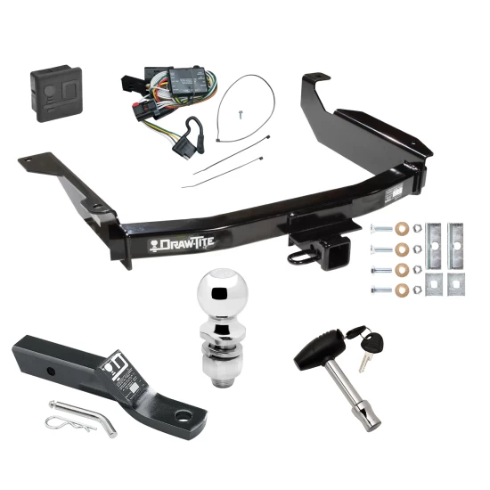 Trailer Tow Hitch For 98-03 Dodge Durango All Models Deluxe Package Wiring 2" Ball and Lock