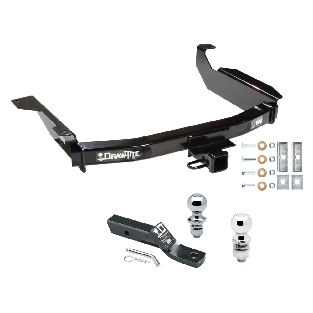 Custom Fit Trailer Hitch 2" Drop Ball-Mount w/ Pin/Clip 1-7/8" and 2" Chrome Ball Installation Hardware Installation Instructions 75081 23 63845 63816 Draw-Tite Trailer Tow Hitch 98-03 Dodge Durango Receiver 1-7/8" and 2" Ball 98 Trailer Tow Hitch For 98-03 Dodge Durango Receiver w/ 1-7/8" and 2" Ball