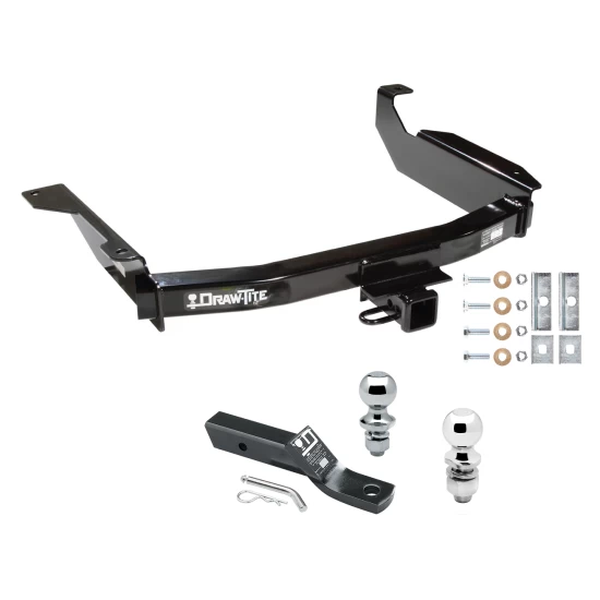 Custom Fit Trailer Hitch 2" Drop Ball-Mount w/ Pin/Clip 1-7/8" and 2" Chrome Ball Installation Hardware Installation Instructions 75081 23 63845 63816 Draw-Tite Trailer Tow Hitch 98-03 Dodge Durango Receiver 1-7/8" and 2" Ball 98 Trailer Tow Hitch For 98-03 Dodge Durango Receiver w/ 1-7/8" and 2" Ball