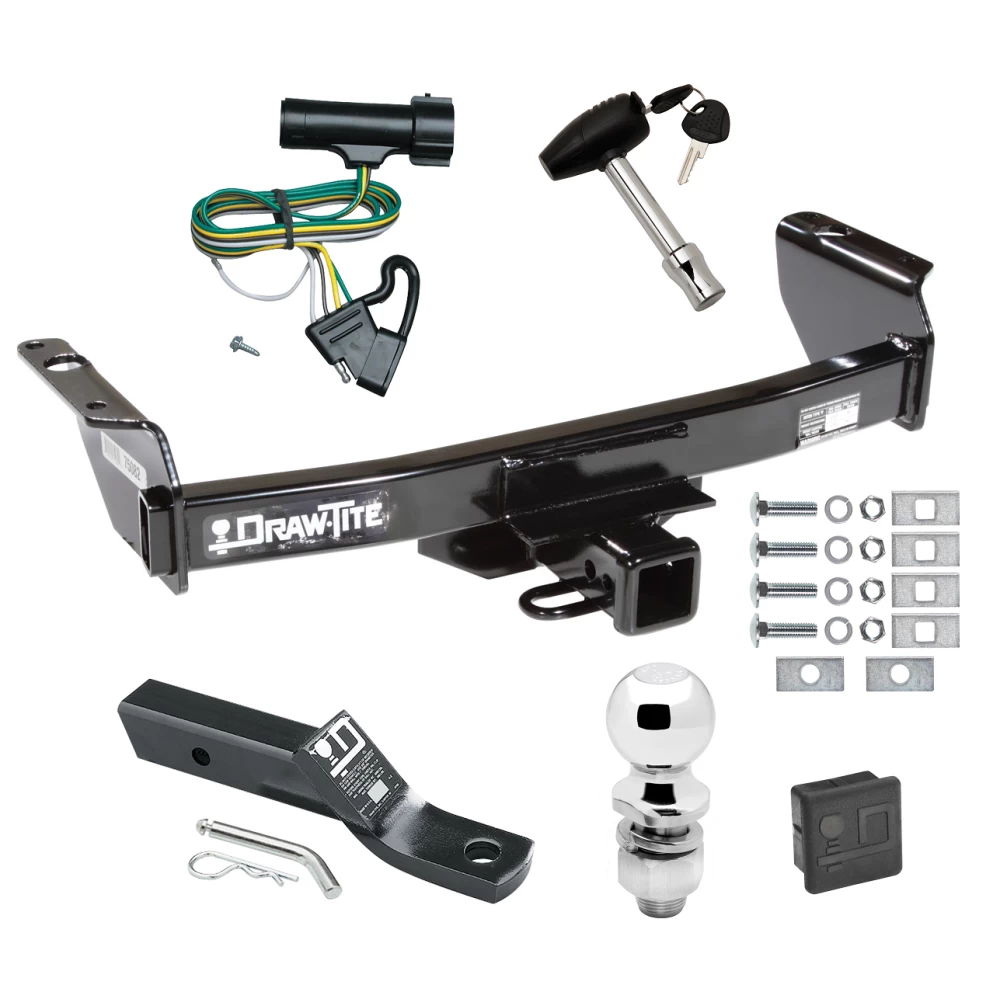 Trailer Tow Hitch For 83-92 04-11 Ford Ranger All Models Deluxe Package Wiring 2" Ball and Lock