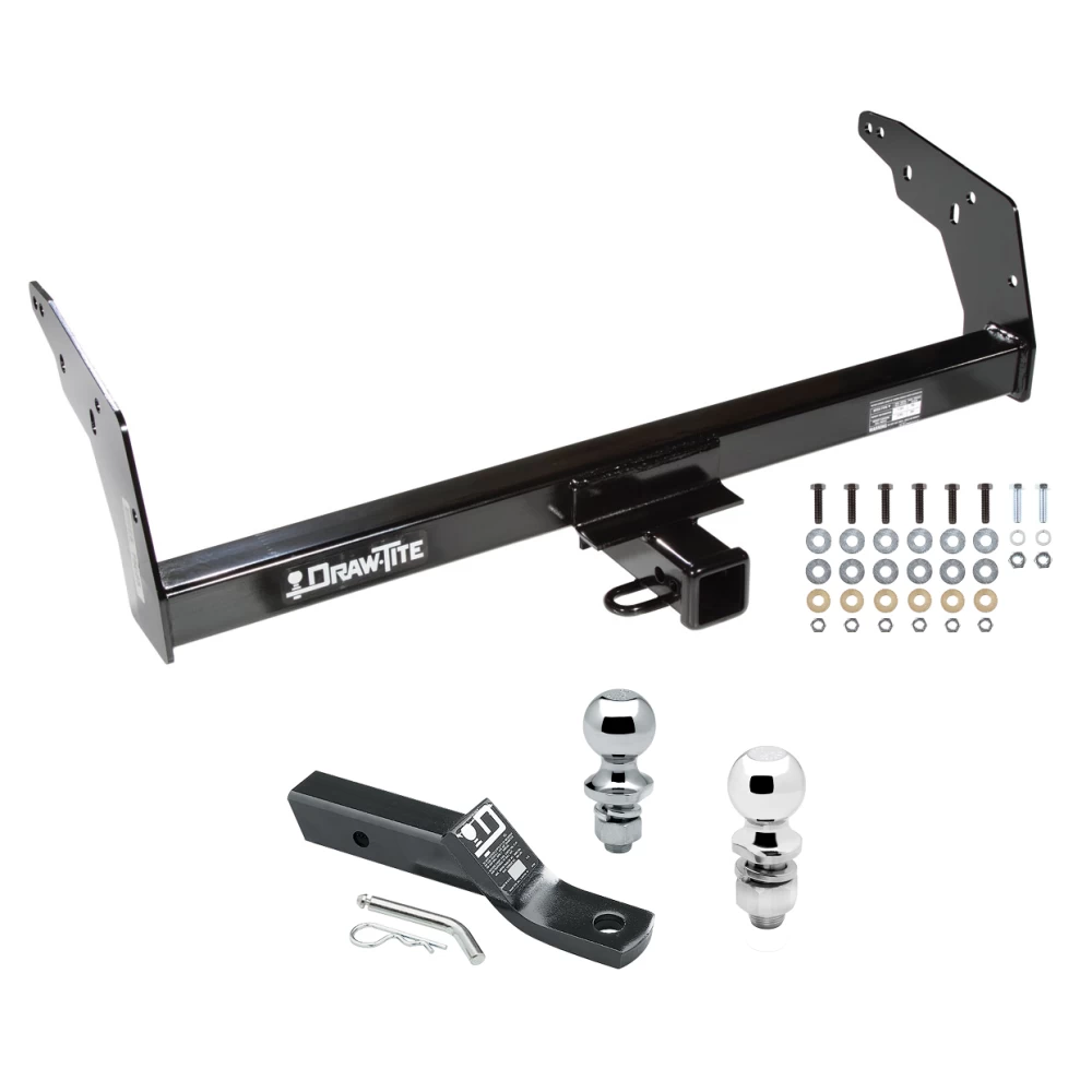 Trailer Tow Hitch For 96-04 Chevy S10 GMC Sonoma Isuzu Hombre Receiver w/ 1-7/8" and 2" Ball
