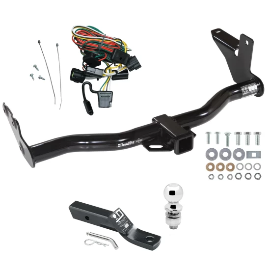Trailer Tow Hitch For 98-04 Isuzu Rodeo 98-02 Honda Passport w/Under Vehicle Spare w/ Wiring and 2" Ball