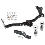 Trailer Tow Hitch For 98-04 Honda Passport Axiom Rodeo w/Under Vehicle Spare w/ 1-7/8" and 2" Ball