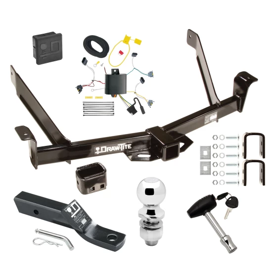 Trailer Tow Hitch For 95-01 Ford Explorer 4 Dr. 97-01 Mercury Mountaineer Deluxe PKG Wiring 2" Ball and Lock