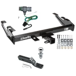 Trailer Tow Hitch For 88-00 Chevy GMC C/K Pickup Standard or Step Bumper PKG w/ Wiring and 1-7/8" Ball