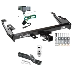 Trailer Tow Hitch For 88-00 Chevy GMC C/K Pickup Standard or Step Bumper PKG w/ Wiring and 2" Ball