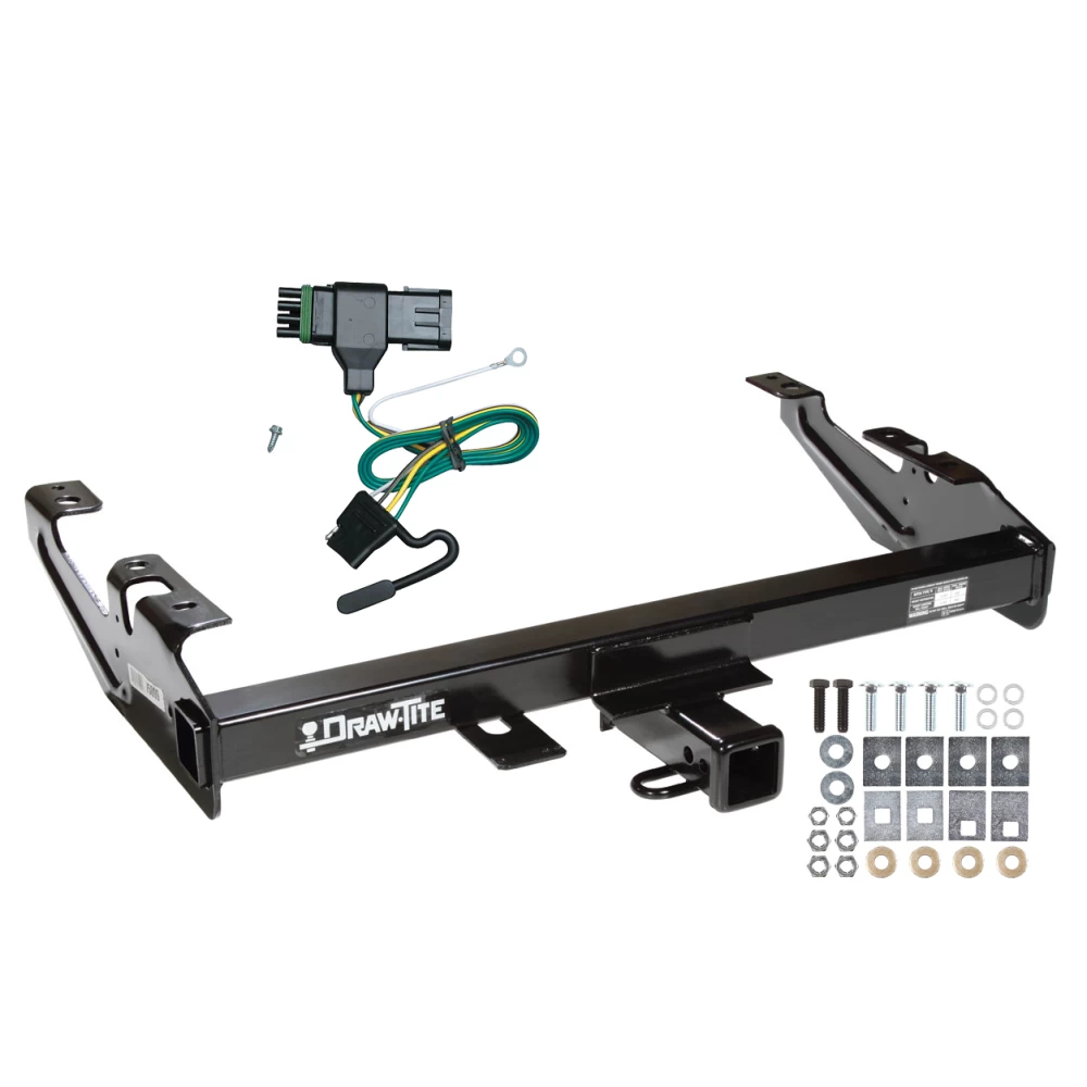 Trailer Tow Hitch For 88-00 Chevy GMC C/K Pickup Standard or Step Bumper w/ Wiring Harness Kit