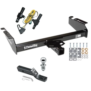 Trailer Tow Hitch For 1994 Dodge Ram 1500 Standard or Step Bumper Complete Package w/ Wiring and 1-7/8" Ball