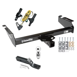 Trailer Tow Hitch For 1994 Dodge Ram 1500 Standard or Step Bumper Complete Package w/ Wiring and 2" Ball