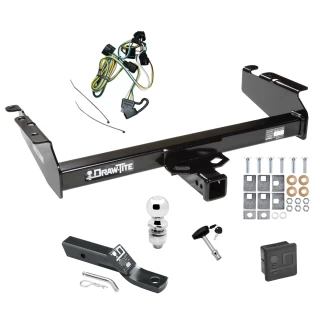 Trailer Tow Hitch For 95-02 Dodge Ram 1500 2500 3500 Standard or Step Bumper Deluxe Package Wiring 2" Ball and Lock