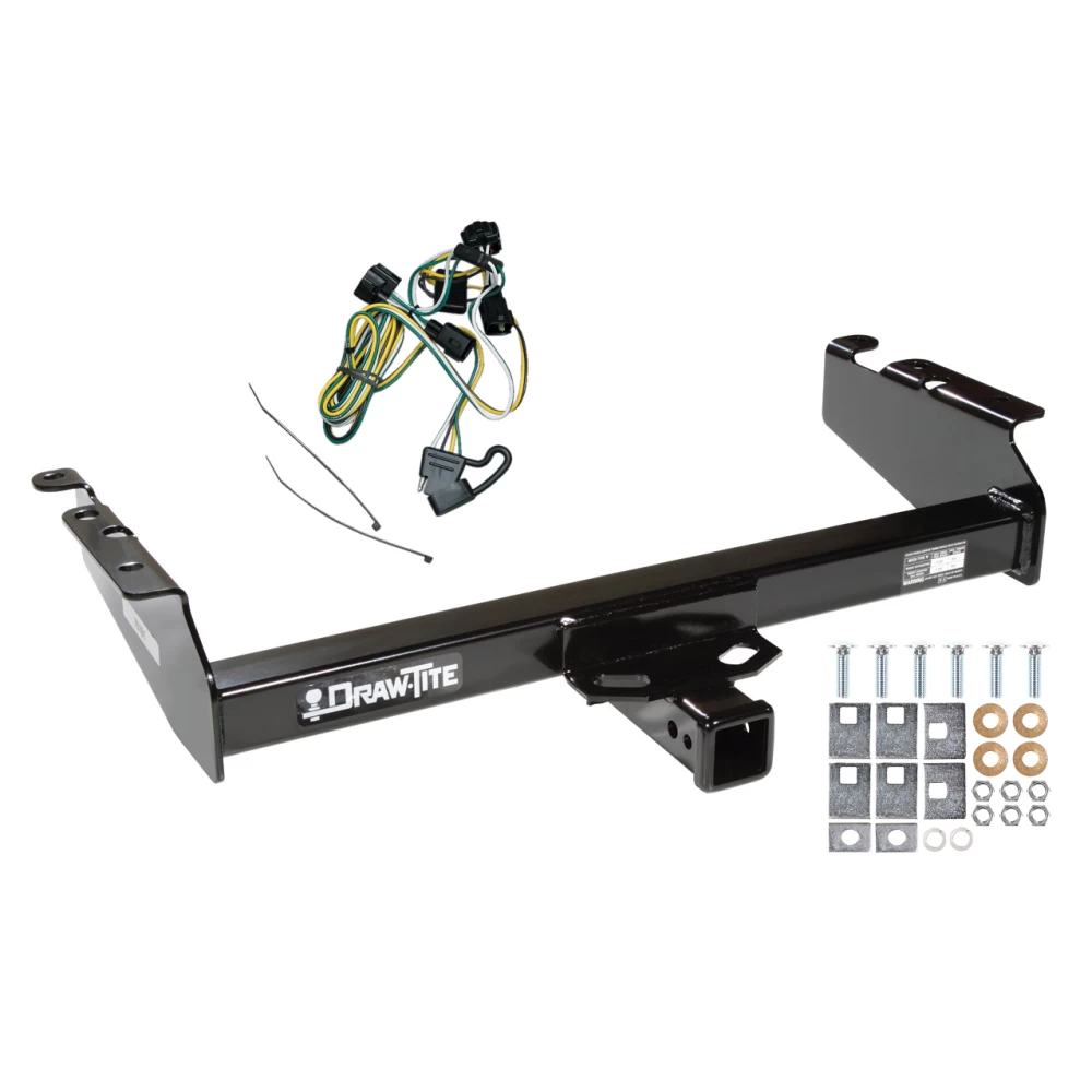 Trailer Tow Hitch For 95-02 Dodge Ram 1500 2500 3500 Standard or Step Bumper w/ Wiring Harness Kit