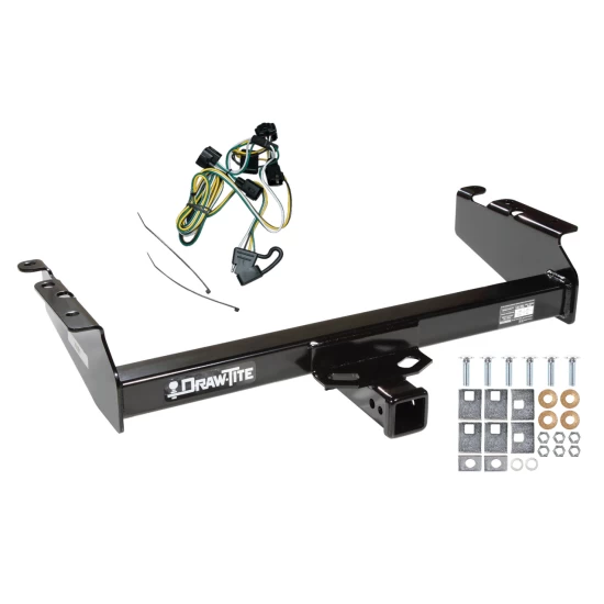 Trailer Tow Hitch For 95-02 Dodge Ram 1500 2500 3500 Standard or Step Bumper w/ Wiring Harness Kit