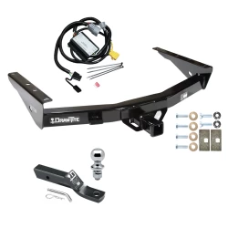 Trailer Tow Hitch For 01-02 Toyota Tundra All, Incl factory towable bumper Complete Package w/ Wiring and 1-7/8" Ball