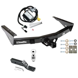 Trailer Tow Hitch For 01-02 Toyota Tundra All, Incl factory towable bumper Complete Package w/ Wiring and 2" Ball