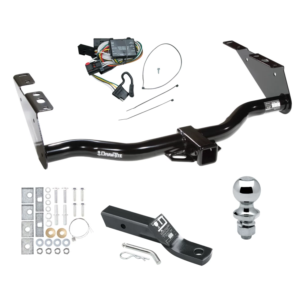 Trailer Tow Hitch For 96-00 Chrysler Dodge Plymouth Town and Country Grand Caravan Voyager PKG w/ Wiring and 1-7/8" Ball