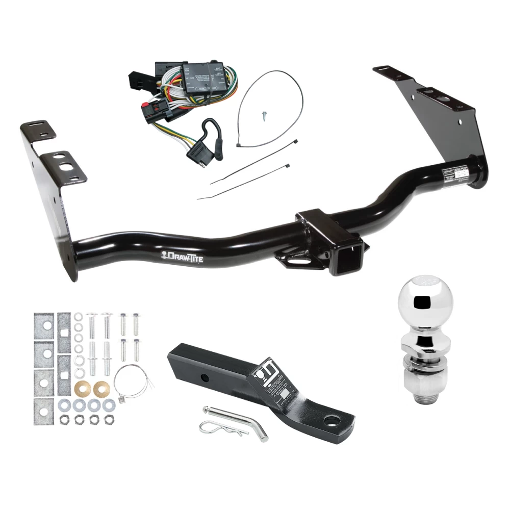 Trailer Tow Hitch For 96-00 Chrysler Town Country Dodge Grand Caravan PKG w/ Wiring and 2" Ball