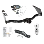Trailer Tow Hitch For 96-00 Chrysler Town Country Dodge Grand Caravan PKG w/ Wiring and 2" Ball