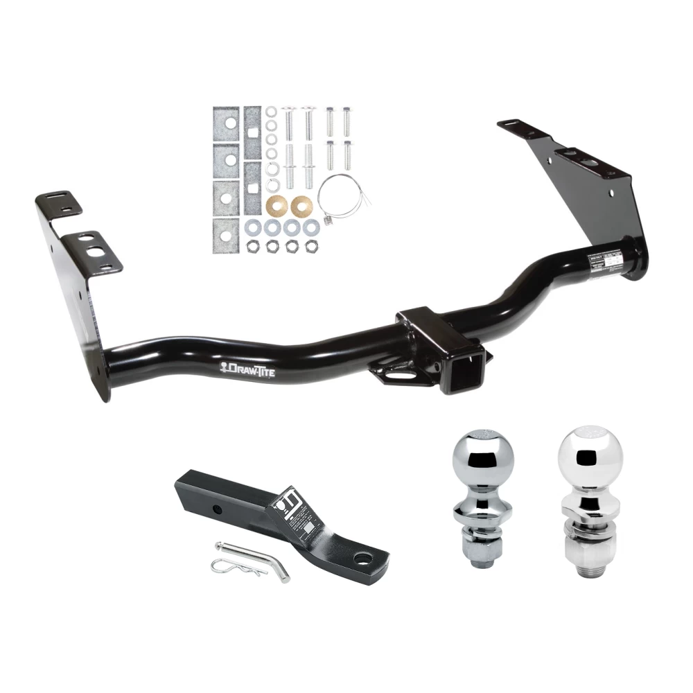 Trailer Tow Hitch For 96-07 Chrysler Dodge Plymouth Town and Country Grand Caravan Voyager Except Stow-n-Go Receiver w/ 1-7/8" and 2" Ball