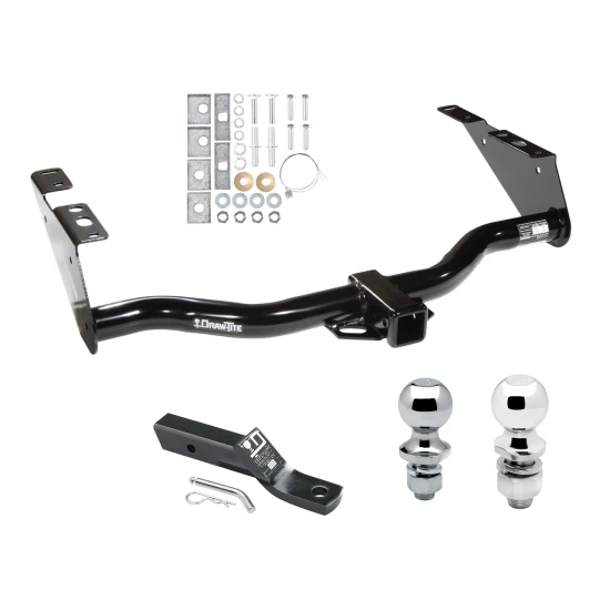 Trailer Tow Hitch For 96-07 Chrysler Dodge Plymouth Town and Country Grand Caravan Voyager Except Stow-n-Go Receiver w/ 1-7/8" and 2" Ball