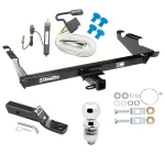 Trailer Tow Hitch For 78-96 Chevy GMC G Series Van Full Size Except Step Bumper Package w/ Wiring and 2" Ball