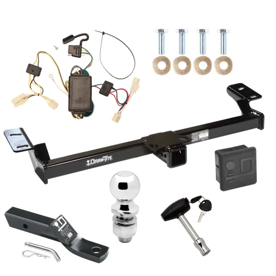 Trailer Tow Hitch For 01-05 Toyota RAV4 All Models Deluxe Package Wiring 2" Ball and Lock