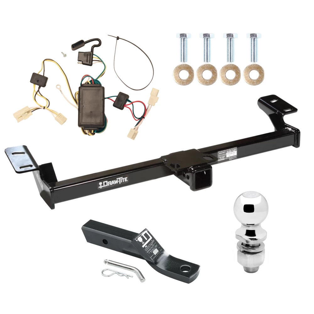 Trailer Tow Hitch For 01-05 Toyota RAV4 Complete Package w/ Wiring and 2" Ball
