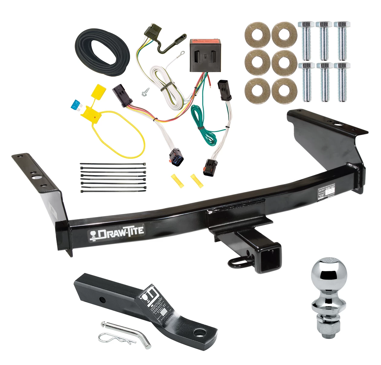 MaxxHaul 50833 2 X 2 Inch Trailer Hitch Receiver Extender 7 Inch Hitch Extension Length 3500 Lbs Gtw